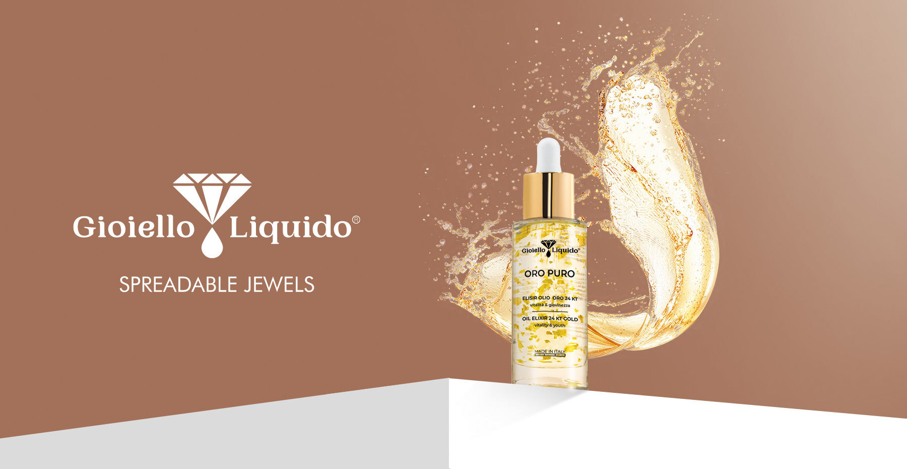 banner EOOP30 elisir olio oro 24kt homepage sito web gioiello liquido